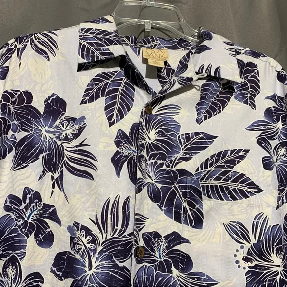 Jos A BANK hawaiian silk shirt L - Picture 3 of 6